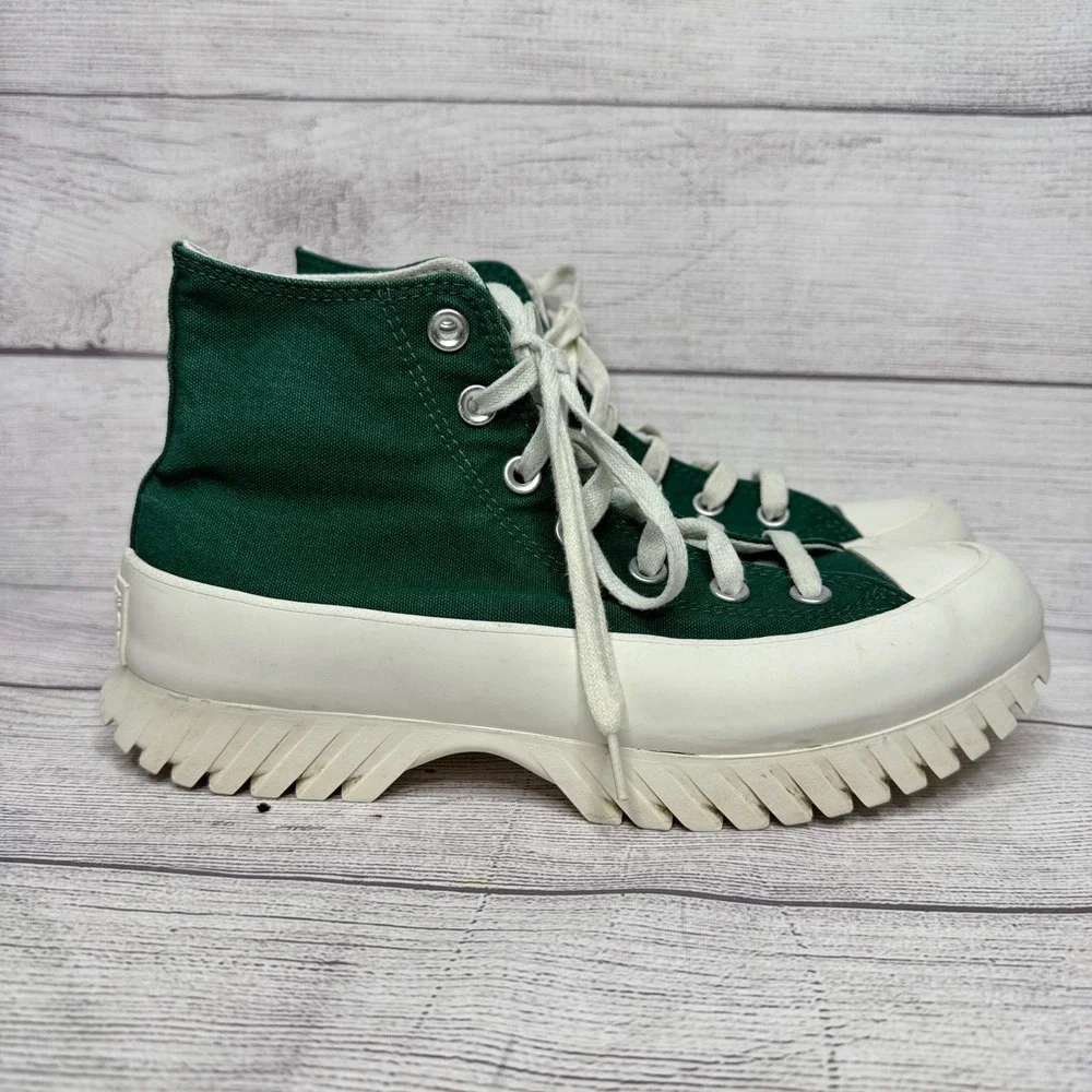 Converse Chuck Taylor All Star Lugged 2.0 High Top Green White Platform Shoes